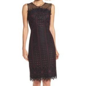 Maggy London, Size 4P etch floral sheath dress EUC